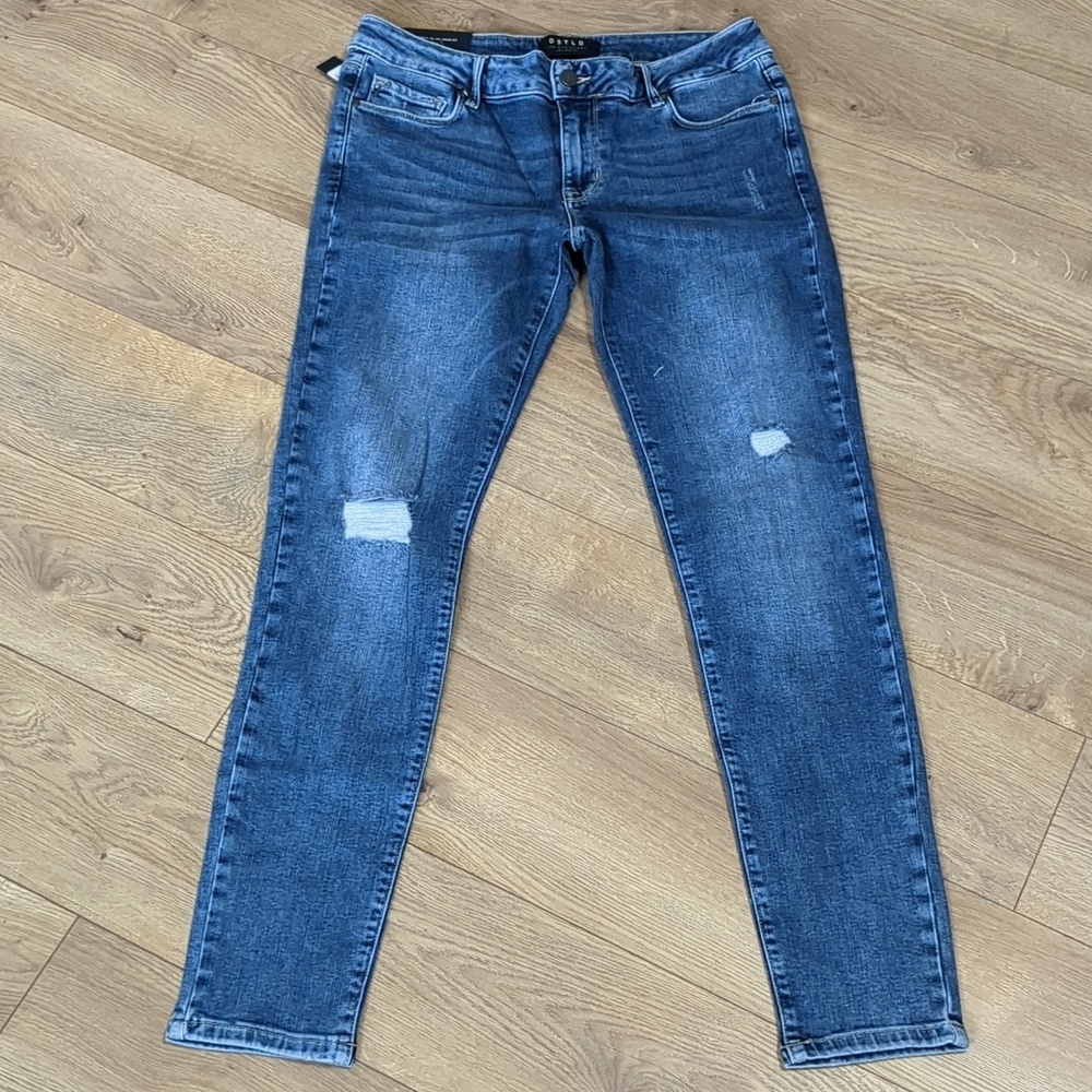 DSTLD Womens Mid-Rise Skinny Fit Blue Jeans Size 30x30 NWT